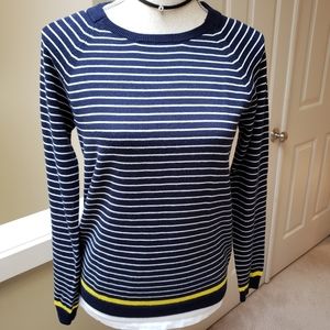 Gap Contrast Pop Crew Neck Stripe Sweater